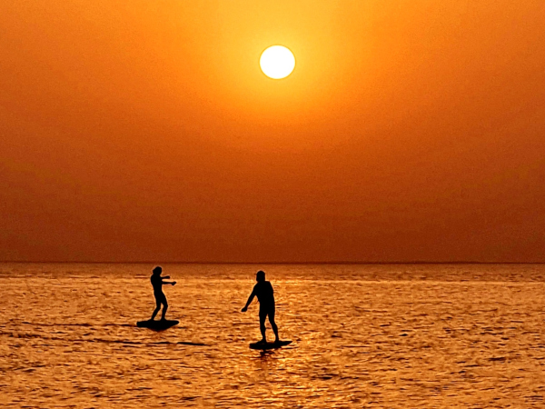 Panoramablick auf d. Port de La Mer Strand